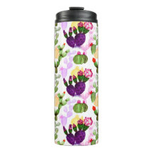 Heldere cactussen Pen Tekening Botanische Patroon