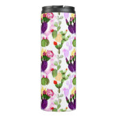 Heldere cactussen Pen Tekening Botanische Patroon Thermosbeker (Achterkant)