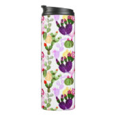 Heldere cactussen Pen Tekening Botanische Patroon Thermosbeker (Geroteerd rechts)