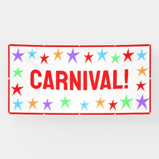 Heldere carnavalsbanner spandoek (Horizontaal)