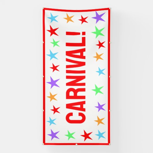 Heldere carnavalsbanner spandoek (Verticaal)