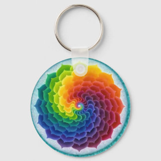 Heldere, Cheery Rainbow Flower Sleutelhanger