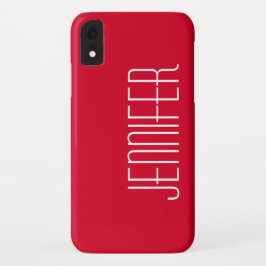 Heldere Cherry Red, minimale gepersonaliseerde Jum Case-Mate iPhone Case