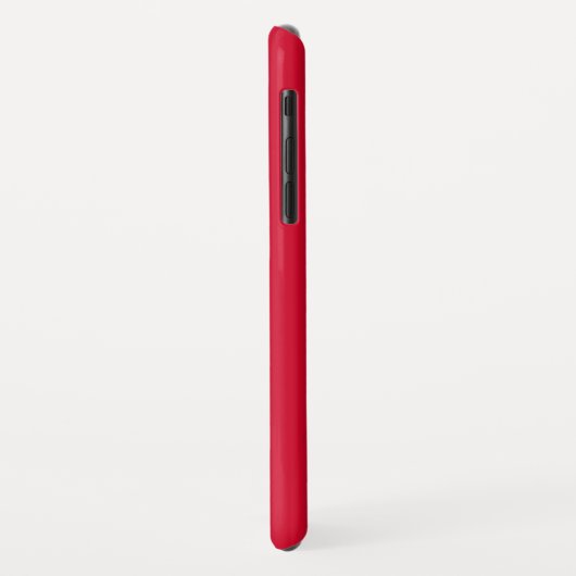Heldere Cherry Red, minimale gepersonaliseerde Jum Case-Mate iPhone Case (Achterkant/links)