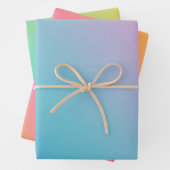 Heldere chique kleurrijke ombre verloop inpakpapier vel (In situ)