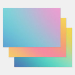 Heldere chique kleurrijke ombre verloop inpakpapier vel