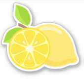Heldere citroengeel sticker (Voorkant)
