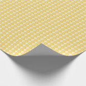 Heldere citroenschijf herhaling op witte achtergro cadeaupapier (Hoek)