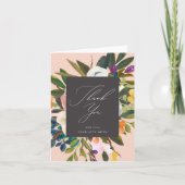 Heldere citrusbloemen | Peach Bedankkaart (Voorkant)