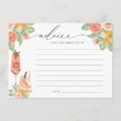 Heldere cocktail advies voor de bruid te zijn informatiekaartje (Voorkant)