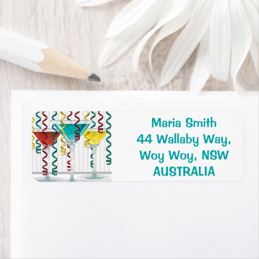 Heldere cocktail en lint etiket (Insitu)