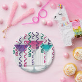 Heldere cocktail en lint papieren bordje (Feest)