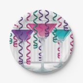 Heldere cocktail en lint papieren bordje (Voorkant)
