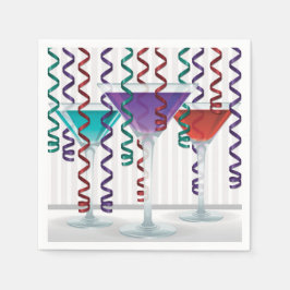 Heldere cocktail en lint servet