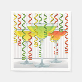 Heldere cocktail en lint servetten