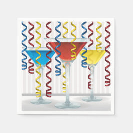 Heldere cocktail en lint servetten