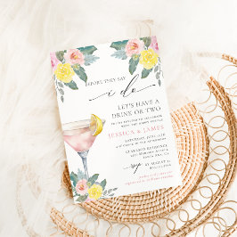 Heldere Cocktail Wedding Shower Kaart