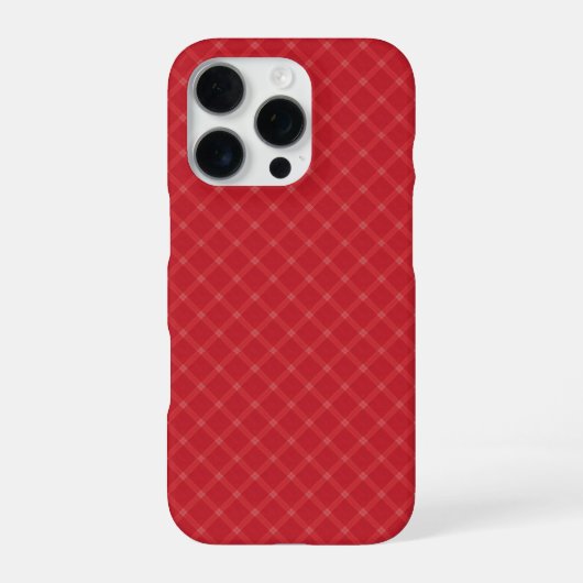 Heldere Cranberry Red Diagonal Plaid iPhone Hoesje (Achterkant)