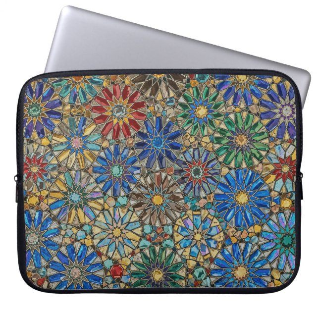 heldere dag geo ster laptop sleeve (Voorkant)