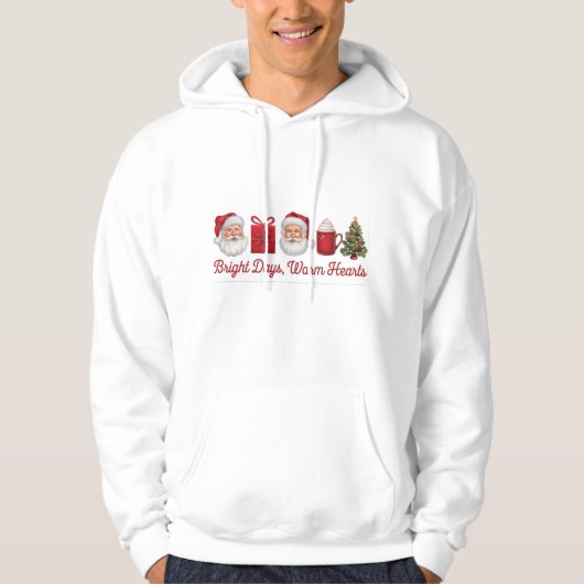 Heldere dagen, warme harten Kerst Kleding Design Hoodie (Voorkant)