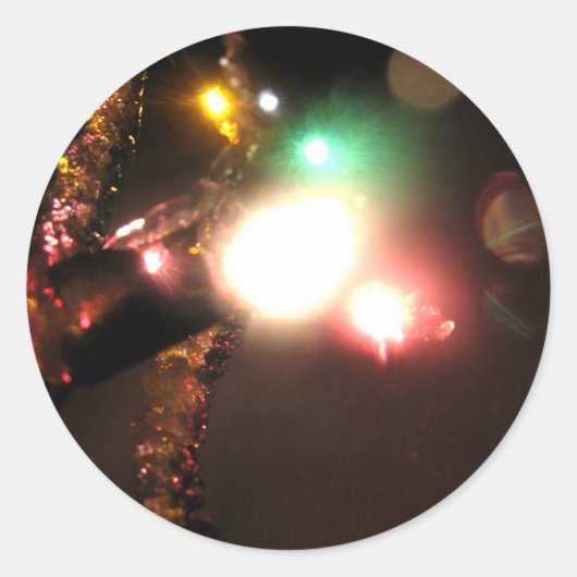 Heldere de winter ronde sticker (Voorkant)