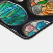 Heldere decoratieve geschilderde stenen bureaumat (Hoek)