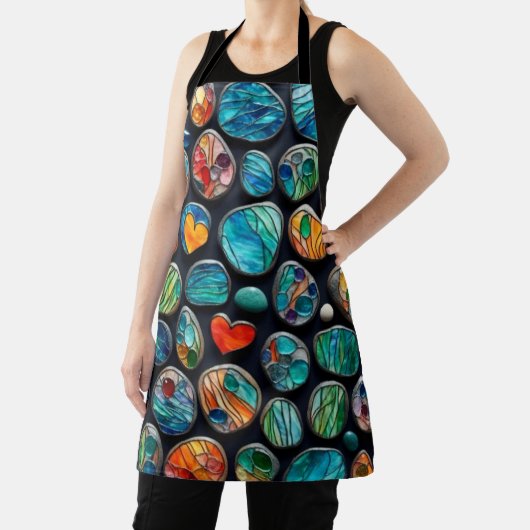 Heldere decoratieve geschilderde stenen schort (Insitu)