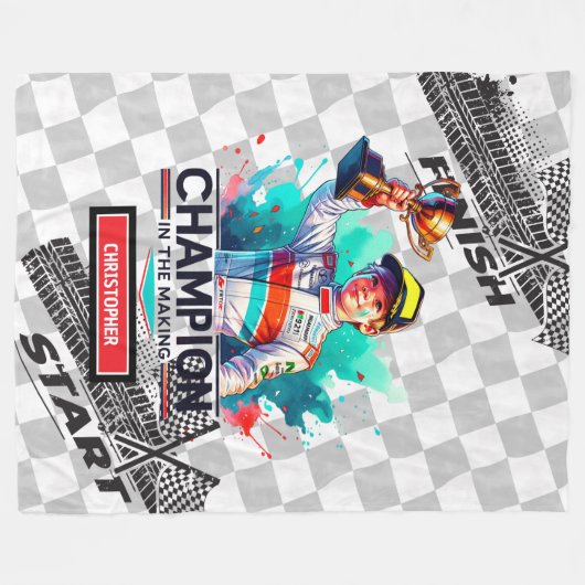 Heldere Deken Sport Auto Rijden Verjaardag Jongen (Voorkant (Horizontaal))