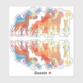 Heldere Dog illustratie contour Sticker (Vel)