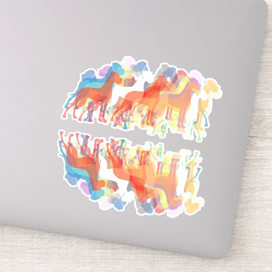 Heldere Dog illustratie contour Sticker (Detail)
