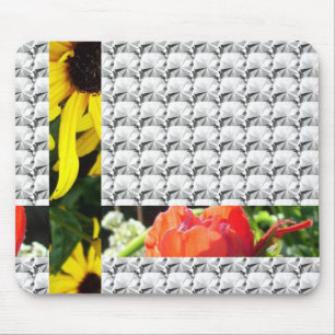 heldere edelstenen, diamanten met bloemstrip muismat