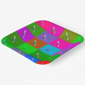 Heldere elegante all-gelegenheid kleurrijke madeli papieren bordje (Gebogen)