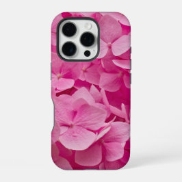 Heldere Elegante Roze Bloeiende Hydrangea Bloem iPhone 16 Pro Hoesje