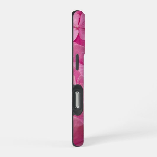 Heldere Elegante Roze Bloeiende Hydrangea Bloem iPhone Hoesje (Rechterkant)
