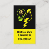 Heldere elektrische Lightning Bulbs Visitekaartje (Voorkant)