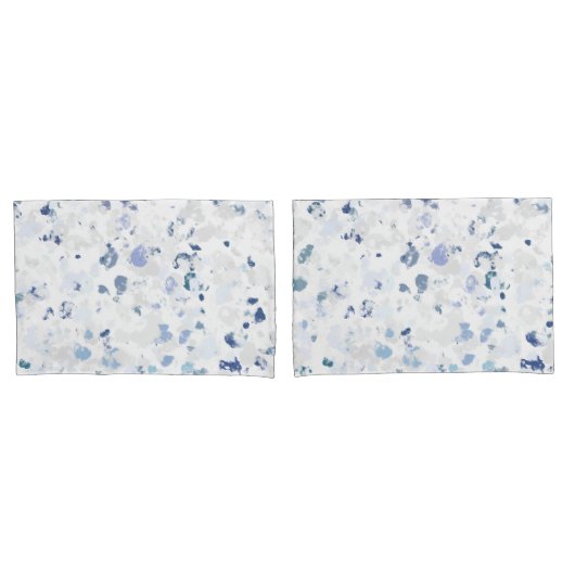 Heldere en blauwgrijze spatten kussensloop (Voorkant-Set)