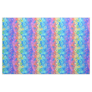 Heldere en blote regenboogheibloemen stof