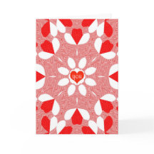 Heldere en Bold Radiating Hearts Kaart