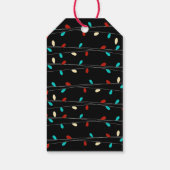 Heldere en Bold String Lights Monogram Gift Label Cadeaulabel (Achterkant)