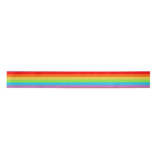 Heldere en brede strips, regenboogstrips satijnen lint (Voorkant)