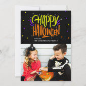 Heldere en feestelijke Halloween Foto Feestdagenkaart (Voorkant)