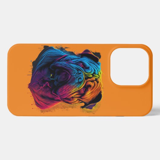 Heldere en fluffy Chinese Shar Pei-hond, Shar-Pei iPhone Hoesje (Achterkant horizontaal)