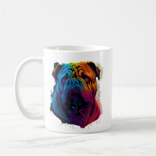 Heldere en fluffy Chinese Shar Pei-hond, Shar-Pei Koffiemok