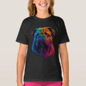 Heldere en fluffy Chinese Shar Pei-hond, Shar-Pei T-shirt (Voorkant)