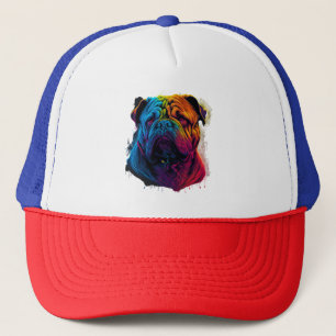 Heldere en fluffy Chinese Shar Pei-hond, Shar-Pei Trucker Pet