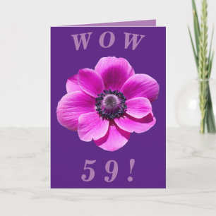 Heldere en gedurfde Bloemen 59e Verjaardag Kaart