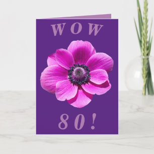 Heldere en gedurfde Bloemen 80ste Verjaardag Kaart