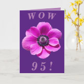 Heldere en gedurfde Bloemen 95e Verjaardag Kaart (Gele Bloem)