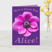 Heldere en gedurfde Bloemen Verjaardag Kaart voor (Gele Bloem)