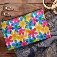 Heldere en gedurfde Hippie Bloemen Retro Bloemen